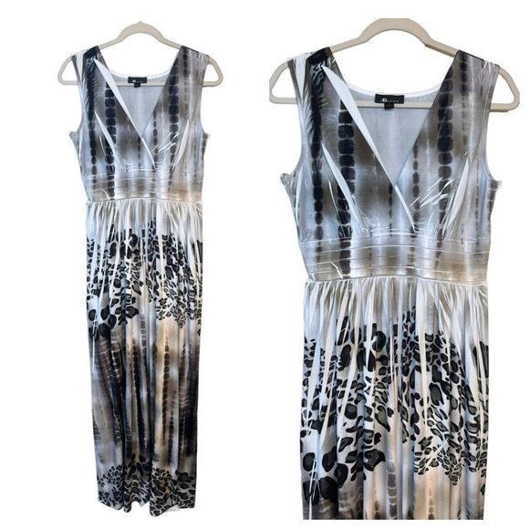 AB Studio Ladies V Neck Sleeveless Maxi Dress Size 6 - Picture 1 of 5